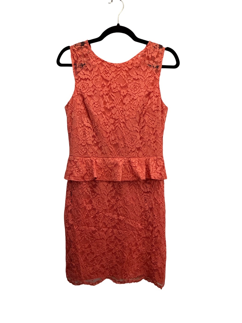 Cynthia Steffe Coral Lace Peplum Cocktail Dress Size 8